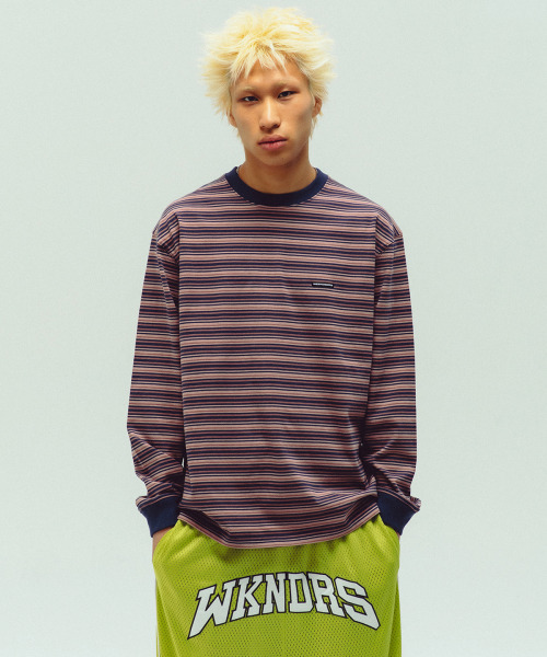 WKNDRS（ウィーキャンドース）の「MULTI-STRIPED LS T-SHIRT (NAVY)（Tシャツ/カットソー・レディース・その他・SMALL/MEDIUM/LARGE/X-LARGE）」の4枚目の写真