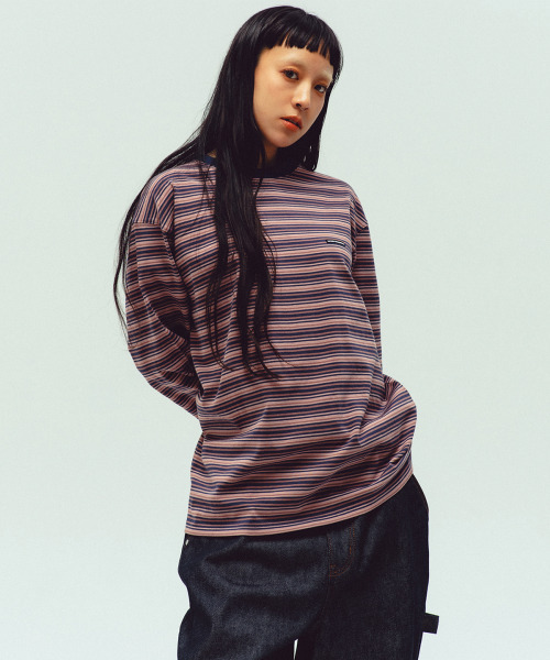 WKNDRS（ウィーキャンドース）の「MULTI-STRIPED LS T-SHIRT (NAVY)（Tシャツ/カットソー・レディース・その他・SMALL/MEDIUM/LARGE/X-LARGE）」の3枚目の写真