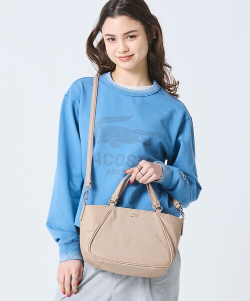 LACOSTE(ラコステ)の「デイ イン L トップハンドルバッグ(ハンドバッグ・レディース・ベージュ/ブラック・FREE)」の17枚目の写真