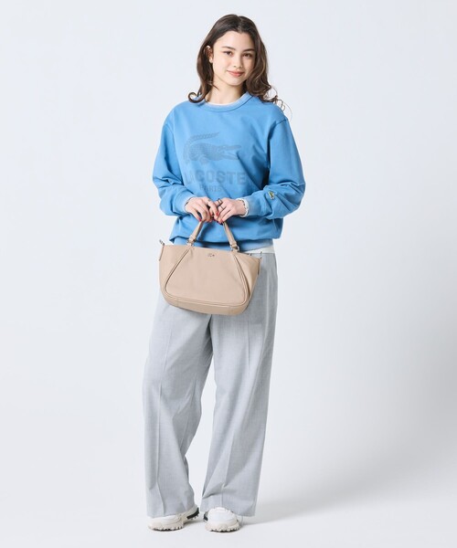 LACOSTE(ラコステ)の「デイ イン L トップハンドルバッグ(ハンドバッグ・レディース・ベージュ/ブラック・FREE)」の16枚目の写真