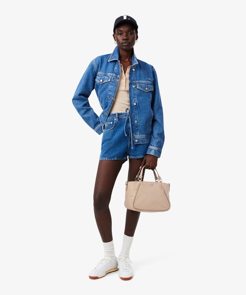 LACOSTE(ラコステ)の「デイ イン L トップハンドルバッグ(ハンドバッグ・レディース・ベージュ/ブラック・FREE)」の7枚目の写真