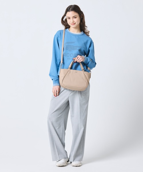 LACOSTE(ラコステ)の「デイ イン L トップハンドルバッグ(ハンドバッグ・レディース・ベージュ/ブラック・FREE)」の20枚目の写真
