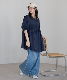 ap retro（アプレトロ）の「【India Fabric】2WAYコットンシャーリングブラウス（シャツ/ブラウス）」