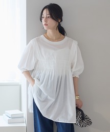 ap retro（アプレトロ）の「【India Fabric】2WAYコットンシャーリングブラウス   軽やかに着映えるインドコットンブラウス（シャツ/ブラウス）」