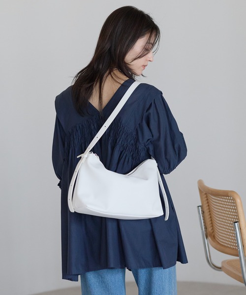ap retro(アプレトロ)の「【India Fabric】2WAYコットンシャーリングブラウス / 軽やかに着映えるインドコットンブラウス(シャツ/ブラウス・レディース・ホワイト/ライトブルー/ネイビー/イエロー/ブラウン/ブラック・MEDIUM/LARGE)」の20枚目の写真