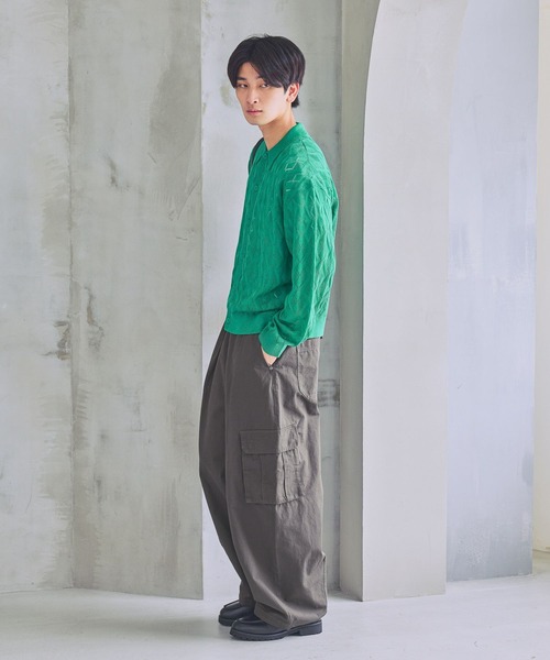 PBLIM（ページボーイリム）の「《UNISEX》ニットポロカーデ（ポロシャツ・レディース・イエロー系/グリーン系/グレー系/ホワイト系・FREE）」の20枚目の写真