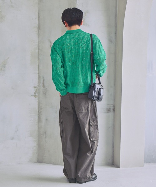PBLIM（ページボーイリム）の「《UNISEX》ニットポロカーデ（ポロシャツ・レディース・イエロー系/グリーン系/グレー系/ホワイト系・FREE）」の18枚目の写真