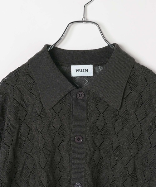 PBLIM（ページボーイリム）の「《UNISEX》ニットポロカーデ（ポロシャツ・レディース・イエロー系/グリーン系/グレー系/ホワイト系・FREE）」の15枚目の写真