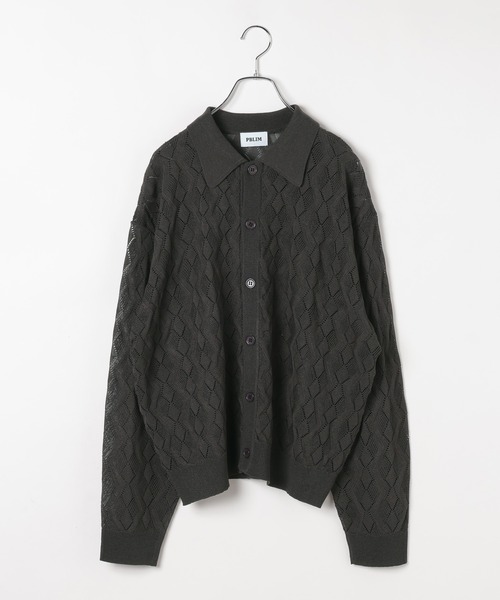 PBLIM（ページボーイリム）の「《UNISEX》ニットポロカーデ（ポロシャツ・レディース・イエロー系/グリーン系/グレー系/ホワイト系・FREE）」の17枚目の写真