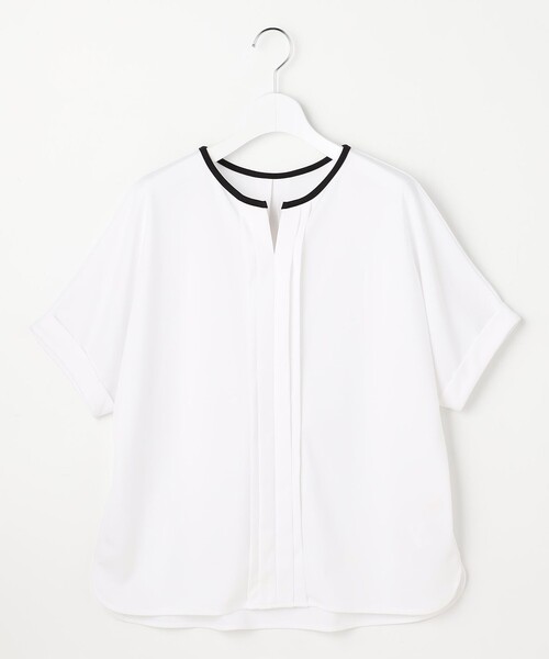 ANY SIS(エニィスィス)の「ジョーゼットフロントタック プルオーバー(Tシャツ/カットソー・レディース・スカイブルー系5/ネイビー系5/ホワイト系1/ホワイト系/ネイビー系1/ピンク系・X-LARGE)」の1枚目の写真