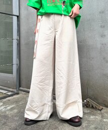 SOUNDSGOOOOD（サウンズグッド）の「【SOUNDS GOOOOD】ストライプクロップドワイドパンツ（ベルト付き）（その他パンツ）」