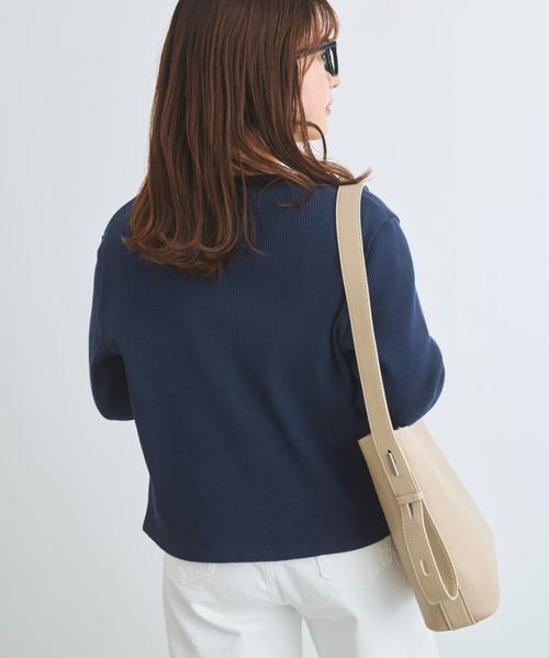 COHINA(コヒナ)の「コットンテレコリブカーディガン 【低身長・小柄女性】(カーディガン/ボレロ・レディース・ネイビー/ピンク/ホワイト・ONE SIZE)」の20枚目の写真