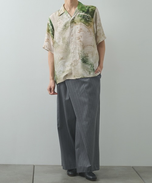 TAAKK（ターク）の「【TAAKK/ターク】Silk Shirt（シャツ/ブラウス・メンズ・ブルー/グリーン・2/3）」の3枚目の写真