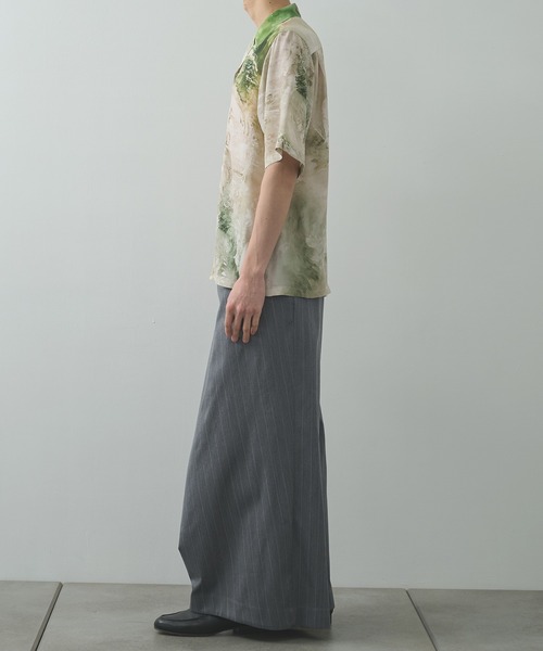 TAAKK（ターク）の「【TAAKK/ターク】Silk Shirt（シャツ/ブラウス・メンズ・ブルー/グリーン・2/3）」の4枚目の写真