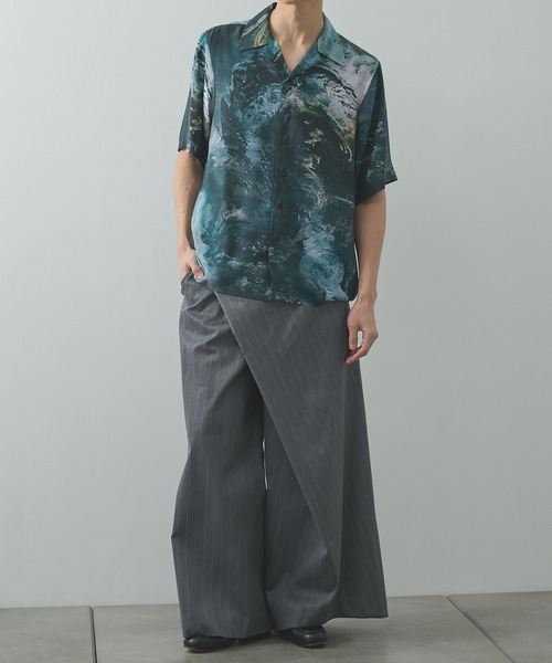 TAAKK（ターク）の「【TAAKK/ターク】Silk Shirt（シャツ/ブラウス・メンズ・ブルー/グリーン・2/3）」の8枚目の写真