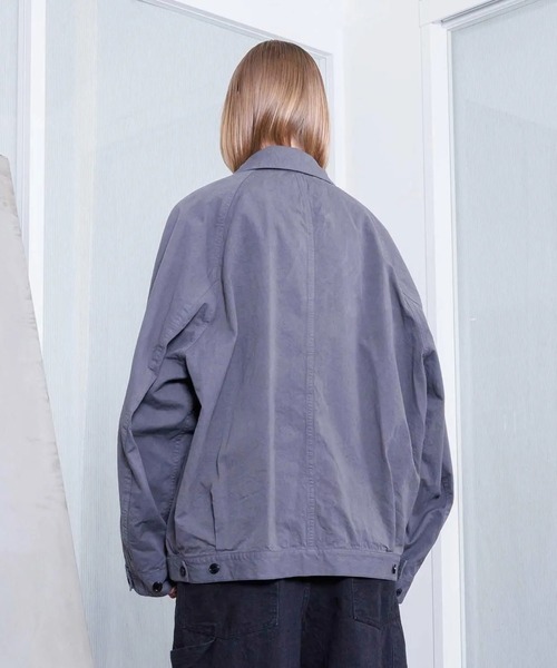 VOAAOV(ヴォアーブ)の「【VOAAOV】WEATHER CLOTH GARMENT DYE Oversize Blouson(ブルゾン・メンズ・チャコールグレー/ブラック/オリーブ・1)」の9枚目の写真