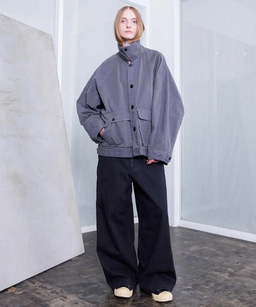 VOAAOV(ヴォアーブ)の「【VOAAOV】WEATHER CLOTH GARMENT DYE Oversize Blouson(ブルゾン・メンズ・チャコールグレー/ブラック/オリーブ・1)」の10枚目の写真