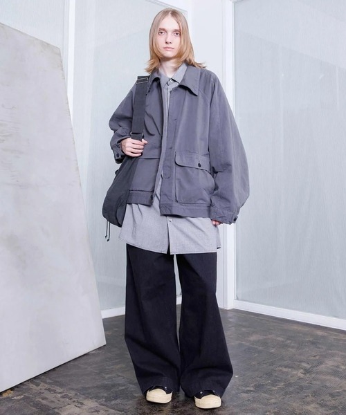 VOAAOV(ヴォアーブ)の「【VOAAOV】WEATHER CLOTH GARMENT DYE Oversize Blouson(ブルゾン・メンズ・チャコールグレー/ブラック/オリーブ・1)」の11枚目の写真