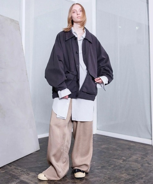 VOAAOV(ヴォアーブ)の「【VOAAOV】WEATHER CLOTH GARMENT DYE Oversize Blouson(ブルゾン・メンズ・チャコールグレー/ブラック/オリーブ・1)」の6枚目の写真