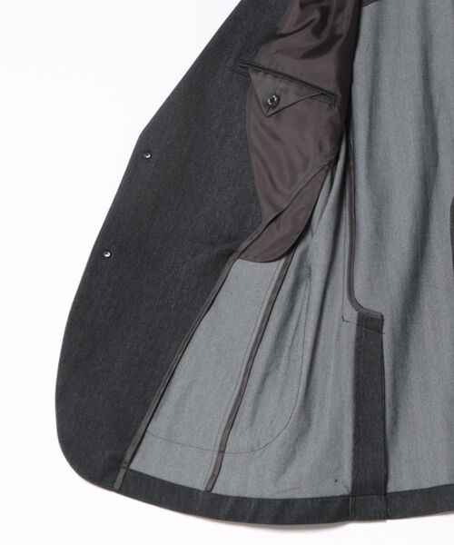 g-stage（ジーステージ）の「【JN】【it】【g-stage】デニムライクジャージ ジャケット（テーラードジャケット・メンズ・チャコールグレー/ネイビー・44/46/48）」の4枚目の写真