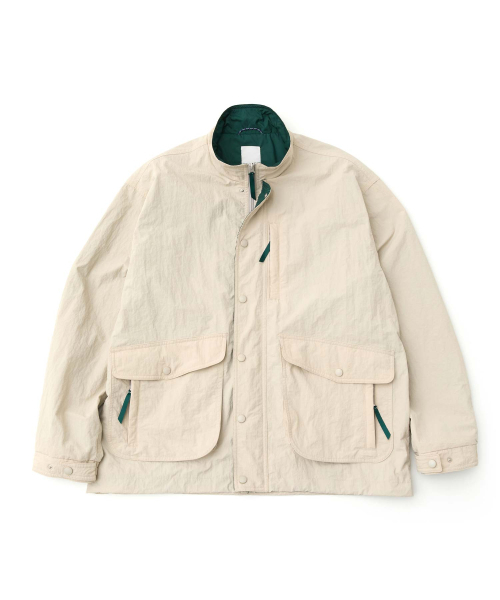 WMC(ダブリューエムシー)の「コントラストハンティングジャケット_BEIGE(ミリタリージャケット・メンズ・ベージュ・L/M/XL)」の1枚目の写真