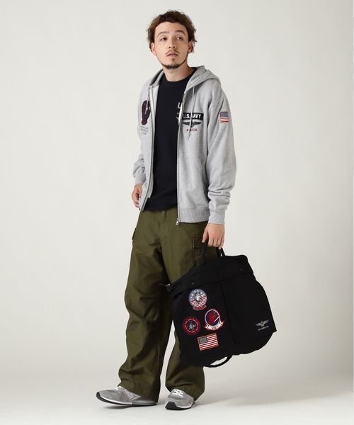 AVIREX（アヴィレックス）の「TOP GUN HELMET BAG / トップガン ヘルメット バッグ / AVIREX / アヴィレックス（ショルダーバッグ・メンズ・ブラック/その他10・F）」の8枚目の写真