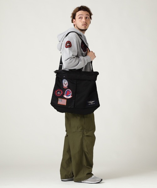 AVIREX（アヴィレックス）の「TOP GUN HELMET BAG / トップガン ヘルメット バッグ / AVIREX / アヴィレックス（ショルダーバッグ・メンズ・ブラック/その他10・F）」の9枚目の写真