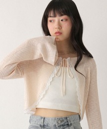 レースボレロカーディガン 672567