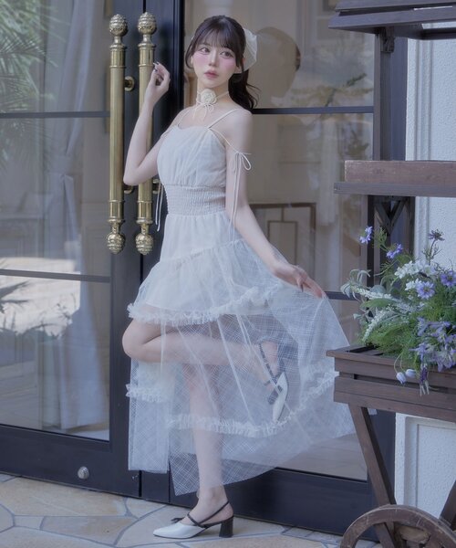 OLIVE des OLIVE(オリーブデオリーブ)の「【Belle Charme】Fairy Tulle Cami Onepiece(ワンピース・レディース・ピンク/アイボリー/ブラック・FREE)」の8枚目の写真
