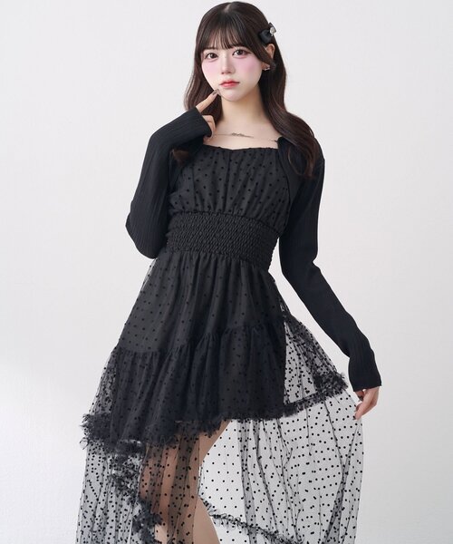 OLIVE des OLIVE(オリーブデオリーブ)の「【Belle Charme】Fairy Tulle Cami Onepiece(ワンピース・レディース・ピンク/アイボリー/ブラック・FREE)」の14枚目の写真
