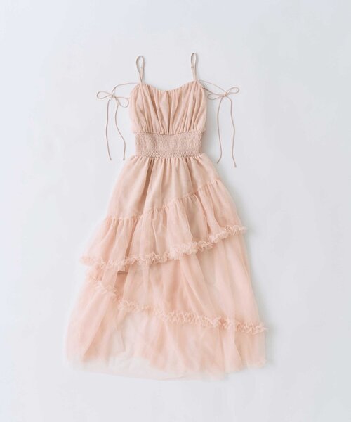 OLIVE des OLIVE(オリーブデオリーブ)の「【Belle Charme】Fairy Tulle Cami Onepiece(ワンピース・レディース・ピンク/アイボリー/ブラック・FREE)」の6枚目の写真