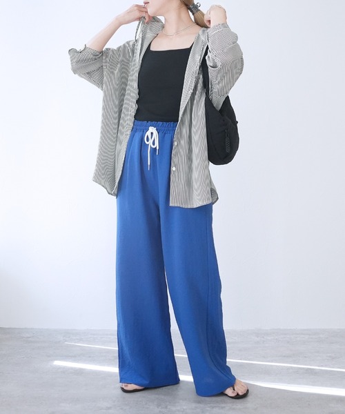 reca(レカ)の「ラッシュガードフード付きストライプシャツ(ラッシュガード・レディース・ブラック/ネイビー/ブルー・M-L)」の8枚目の写真