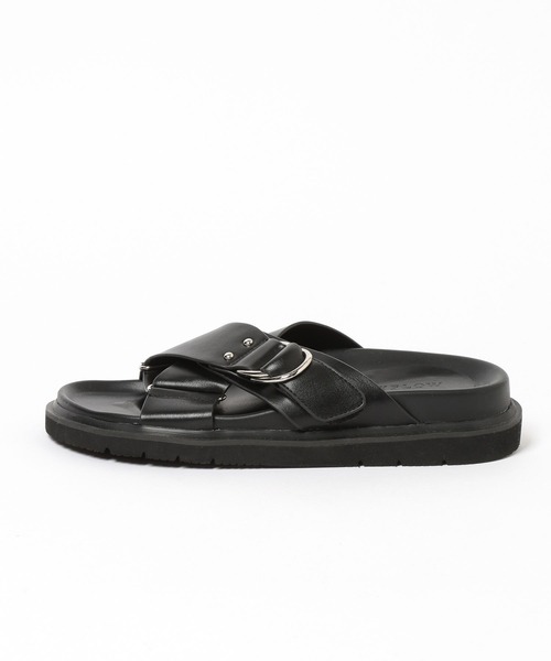 BAYFLOW（ベイフロー）の「クロスベルトフラットサンダル（サンダル・レディース・ブラック/アイボリー・LARGE/MEDIUM）」の12枚目の写真