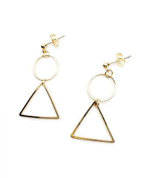 CARROLL(キャロル)の「CARROLL キャロル トライアングル&サークルドロップピアス(ピアス(両耳用)・レディース・シルバー/ゴールド・FREE)」の1枚目の写真