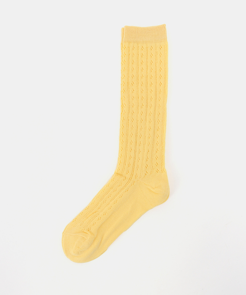 MARCOMONDE（マルコモンド）の「【MARCOMONDE / マルコモンド】  eyelet socks（ソックス/靴下・レディース・イエロー/グリーン/ホワイト・FREE）」の3枚目の写真
