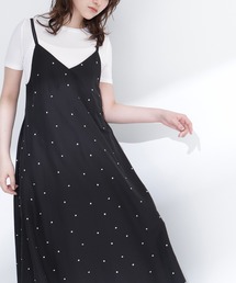 NATURAL BEAUTY BASIC | スクエアドットキャミワンピース(ワンピース)