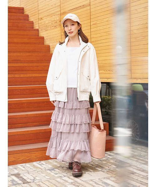 LILY BROWN(リリーブラウン)の「骨格別カップインT:ナチュラル(Tシャツ/カットソー・レディース・ホワイト・F)」の4枚目の写真