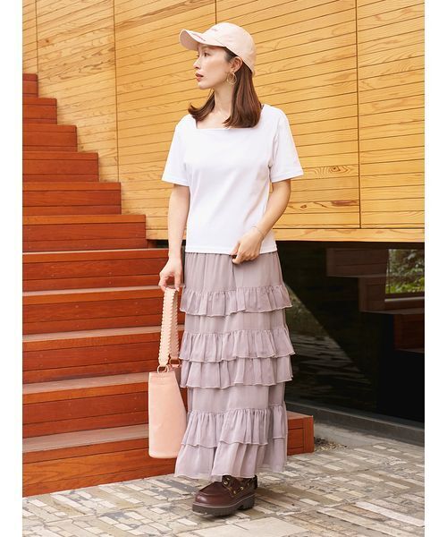 LILY BROWN(リリーブラウン)の「骨格別カップインT:ナチュラル(Tシャツ/カットソー・レディース・ホワイト・F)」の7枚目の写真