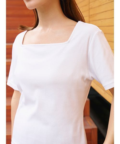 LILY BROWN(リリーブラウン)の「骨格別カップインT:ナチュラル(Tシャツ/カットソー・レディース・ホワイト・F)」の8枚目の写真