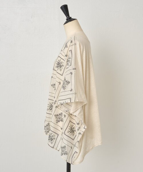 BEARDSLEY（ビアズリー）の「刺繍風プリントプルオーバー（Tシャツ/カットソー・レディース・ブルー/ブラック・FREE）」の10枚目の写真
