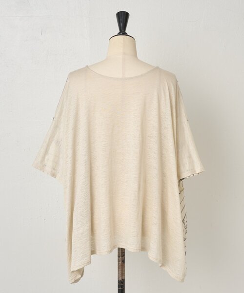 BEARDSLEY（ビアズリー）の「刺繍風プリントプルオーバー（Tシャツ/カットソー・レディース・ブルー/ブラック・FREE）」の11枚目の写真