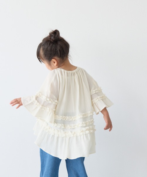 LOWRYS FARM(ローリーズファーム)の「ヨウリュウフリルブラウス 671970(シャツ/ブラウス・キッズ・アイボリー/ブラック/パープル・110cm/120cm/130cm/140cm/150cm)」の20枚目の写真