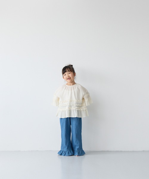 LOWRYS FARM(ローリーズファーム)の「ヨウリュウフリルブラウス 671970(シャツ/ブラウス・キッズ・アイボリー/ブラック/パープル・110cm/120cm/130cm/140cm/150cm)」の15枚目の写真
