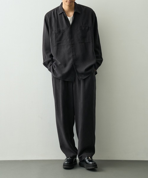 concause(コンコース)の「【concause/コンコース】別注tencel wide slacls(スラックス・メンズ・オフホワイト/ブラック・4/5)」の11枚目の写真