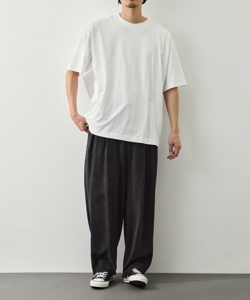 concause(コンコース)の「【concause/コンコース】別注tencel wide slacls(スラックス・メンズ・オフホワイト/ブラック・4/5)」の22枚目の写真