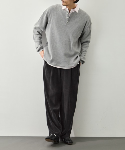 concause(コンコース)の「【concause/コンコース】別注tencel wide slacls(スラックス・メンズ・オフホワイト/ブラック・4/5)」の21枚目の写真