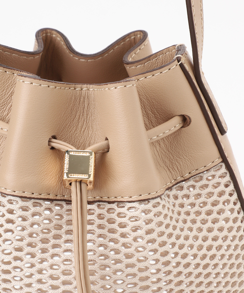 La TOTALITE（ラトータリテ）の「LORISTELLA / ロリステッラ メッシュ×レザーコンビショルダーバッグ（ショルダーバッグ・レディース・ベージュ/ブラック・FREE）」の20枚目の写真