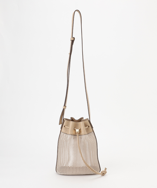 La TOTALITE(ラトータリテ)の「LORISTELLA / ロリステッラ メッシュ×レザーコンビショルダーバッグ(ショルダーバッグ・レディース・ベージュ/ブラック・FREE)」の21枚目の写真