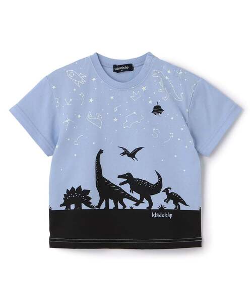 kladskap（クレードスコープ）の「【人気商品再入荷】【直営店で取り扱い無し】恐竜×星座半袖Tシャツ（Tシャツ/カットソー・キッズ・黄緑系/ライトオレンジ系/サックスブルー・90cm/100cm/110cm/120cm/130cm）」の3枚目の写真