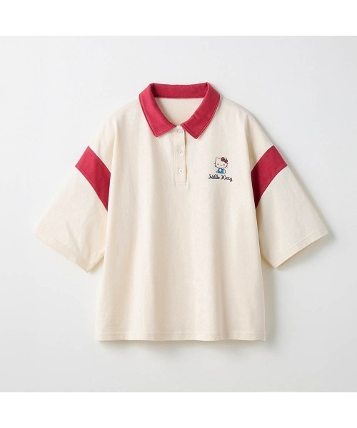 sanrio(サンリオ)の「襟付きレディース五分袖Tシャツ(サンリオキャラクターズ)(ポロシャツ・レディース・ベージュ系その他2/ホワイト系その他4・M-L)」の9枚目の写真